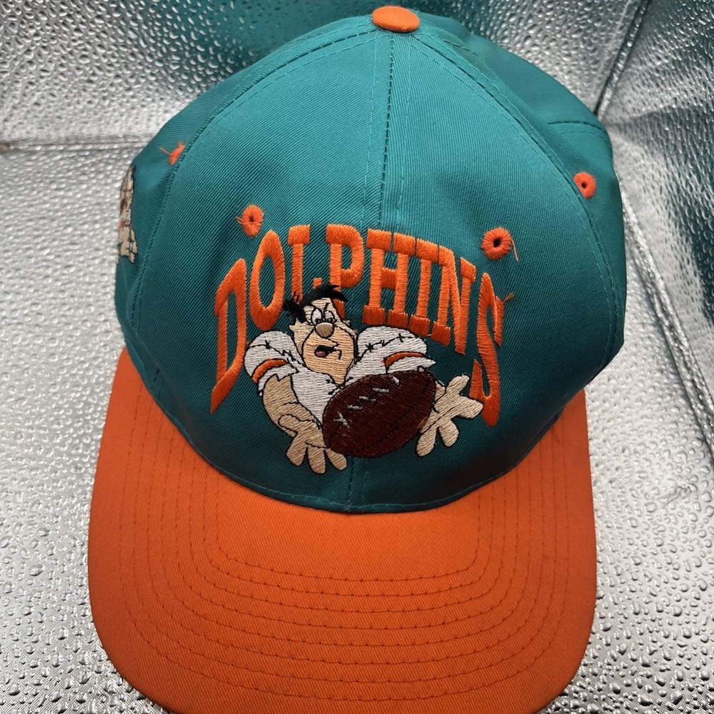 Flintstones Miami Dolphins Snapback Hat Vintage 1993 EUC Excellent Used Cond - Picture 8 of 10